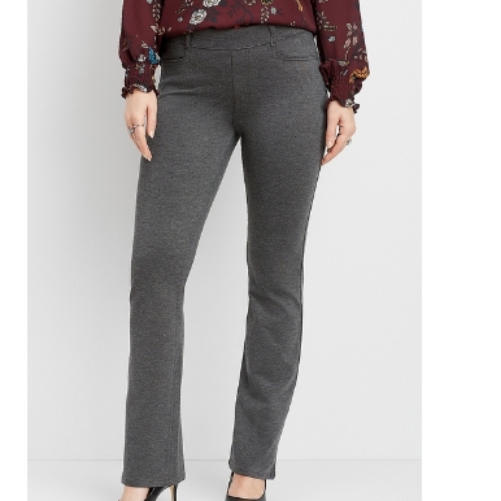 Maurices Mid Rise Bootcut Gray Pants Sz XS